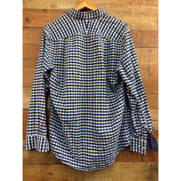 Charles Tyrwhitt Weekend Slim Fit Blue & White Checkered Shirt M - Picture 3 of 5